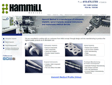 Tablet Screenshot of hammillmfg.com